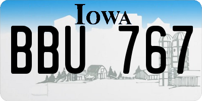 IA license plate BBU767