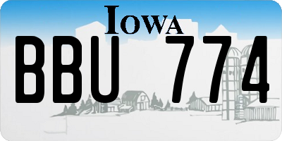 IA license plate BBU774
