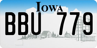 IA license plate BBU779