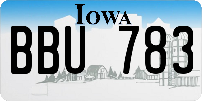 IA license plate BBU783