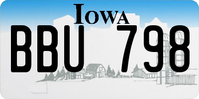 IA license plate BBU798