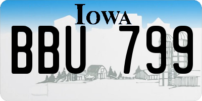 IA license plate BBU799