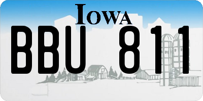 IA license plate BBU811
