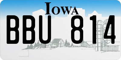IA license plate BBU814