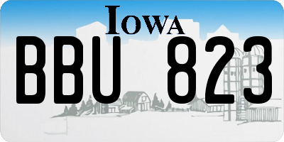 IA license plate BBU823