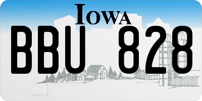 IA license plate BBU828