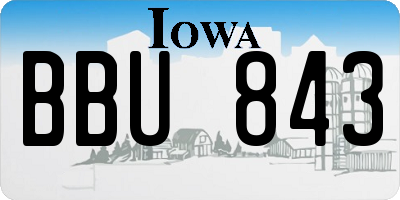 IA license plate BBU843