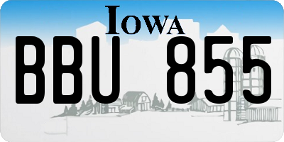 IA license plate BBU855