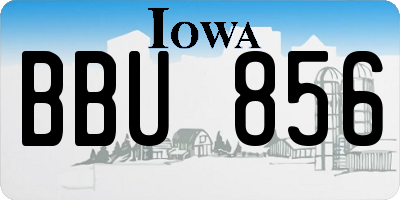 IA license plate BBU856