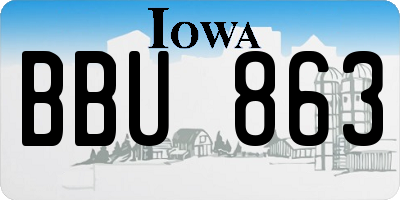 IA license plate BBU863