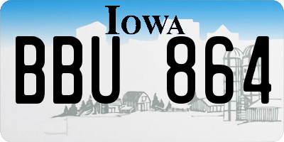 IA license plate BBU864