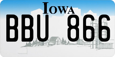 IA license plate BBU866