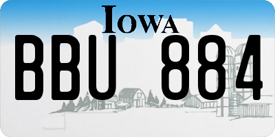 IA license plate BBU884
