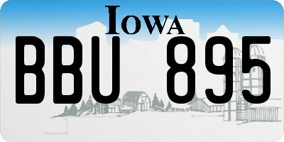 IA license plate BBU895