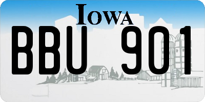 IA license plate BBU901