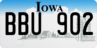 IA license plate BBU902