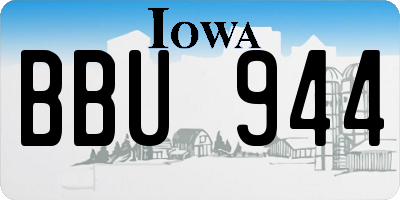 IA license plate BBU944