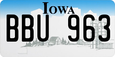 IA license plate BBU963