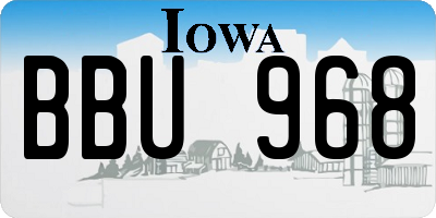 IA license plate BBU968