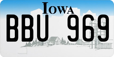 IA license plate BBU969