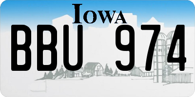 IA license plate BBU974