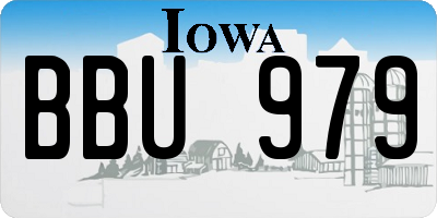 IA license plate BBU979