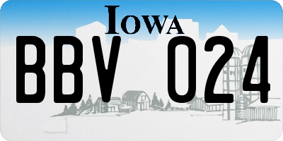 IA license plate BBV024