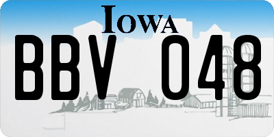 IA license plate BBV048