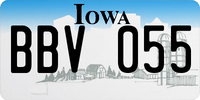 IA license plate BBV055