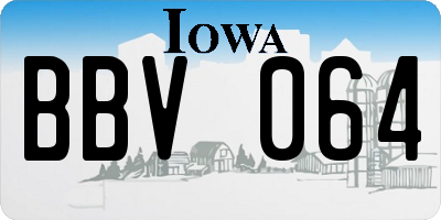 IA license plate BBV064