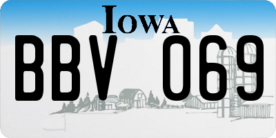 IA license plate BBV069
