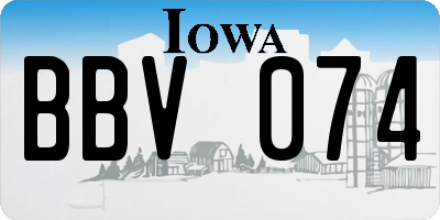 IA license plate BBV074
