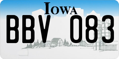 IA license plate BBV083
