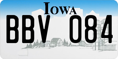 IA license plate BBV084