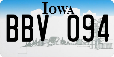 IA license plate BBV094