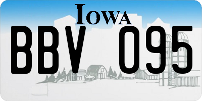 IA license plate BBV095