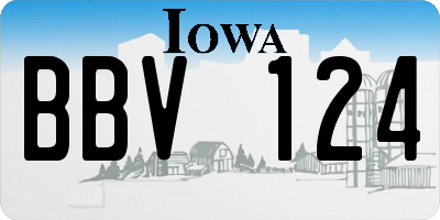 IA license plate BBV124