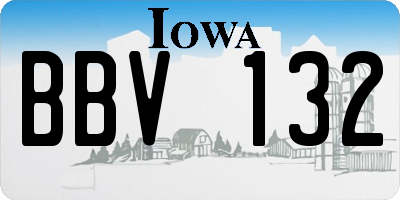 IA license plate BBV132