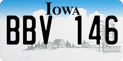 IA license plate BBV146