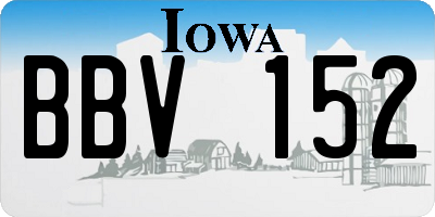 IA license plate BBV152