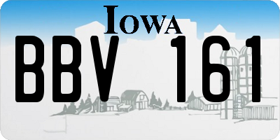 IA license plate BBV161