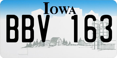 IA license plate BBV163