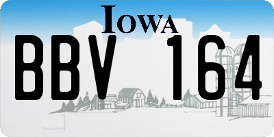 IA license plate BBV164