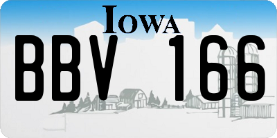 IA license plate BBV166