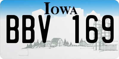 IA license plate BBV169