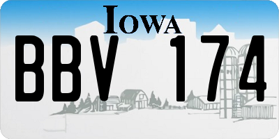 IA license plate BBV174
