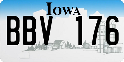 IA license plate BBV176