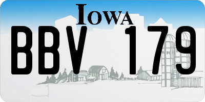 IA license plate BBV179