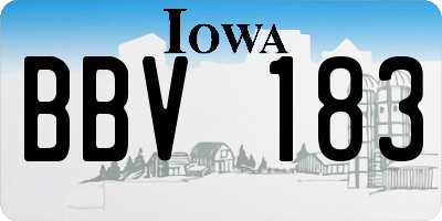 IA license plate BBV183