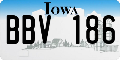 IA license plate BBV186